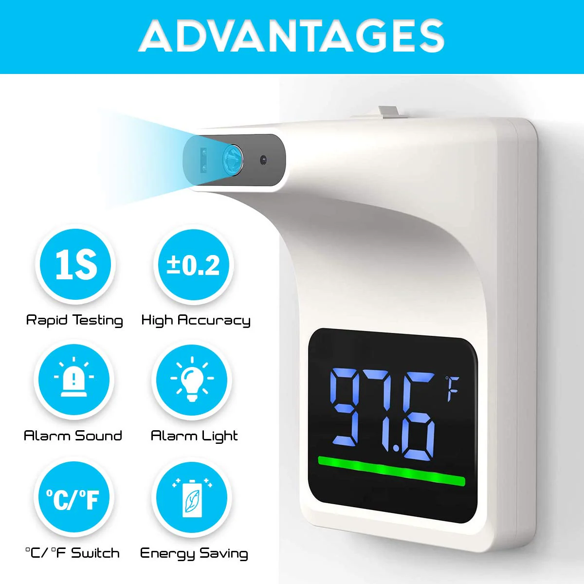 Contactless Wall Mounted Forehead Thermometer - Image 2
