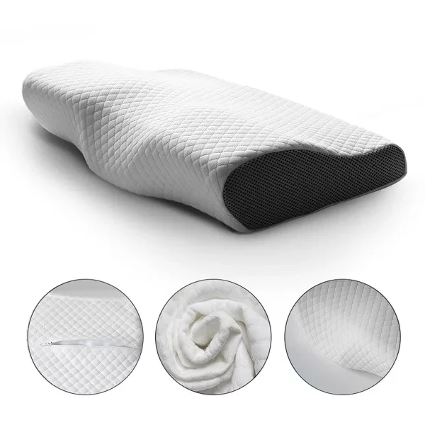 Contoured Orthopedic Memory Foam Pillow for Neck Pain - Image 3