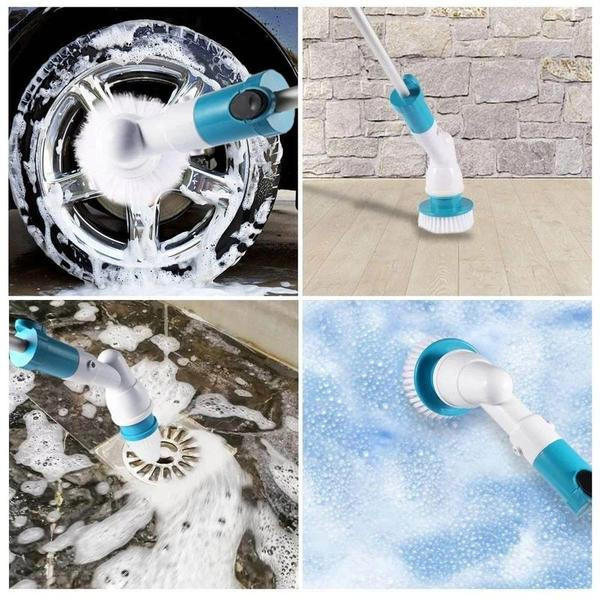 Cordless Electric Spin Scrubber with Extendable Handle Bathroom Cleaning Brush - Image 2