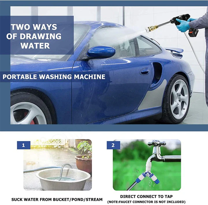 Cordless High Pressure Washer with 2 Batteries - Image 3