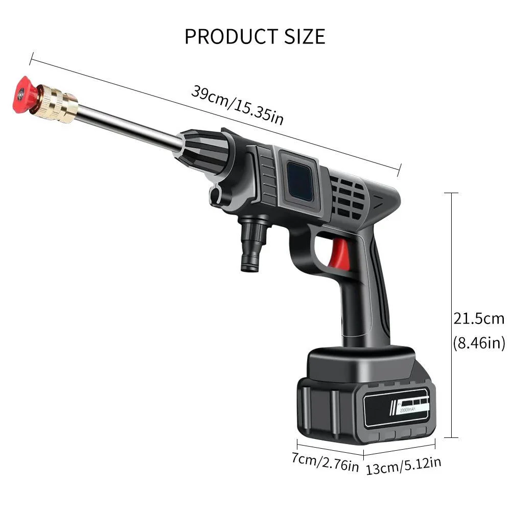 Cordless Portable High Pressure Spray Water Gun Set | Ideal for Cleaning Cars, Patios & Garden Furniture - Image 10