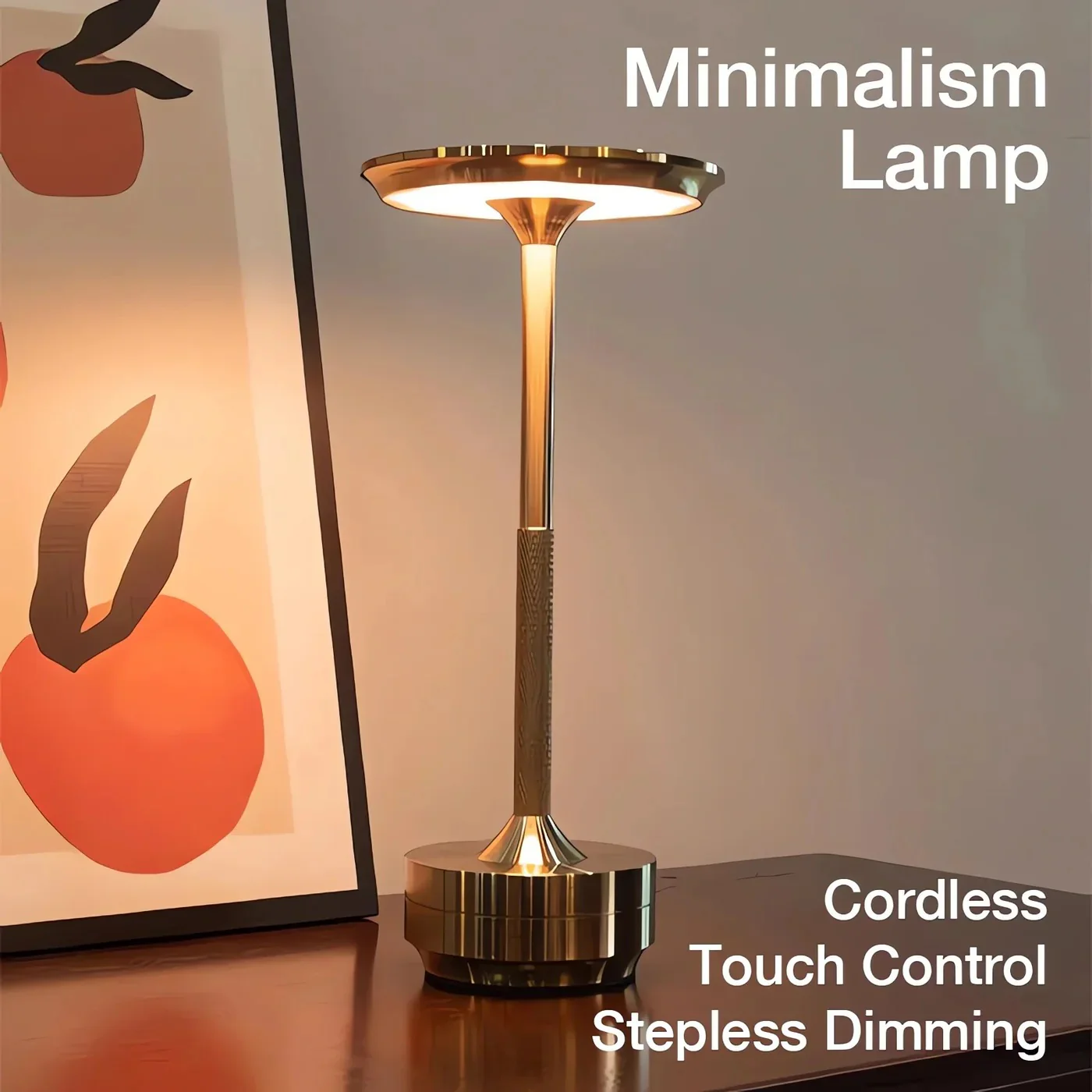 Cordless Table Lamp with Touch Control & Modern Nordic Design - Image 4