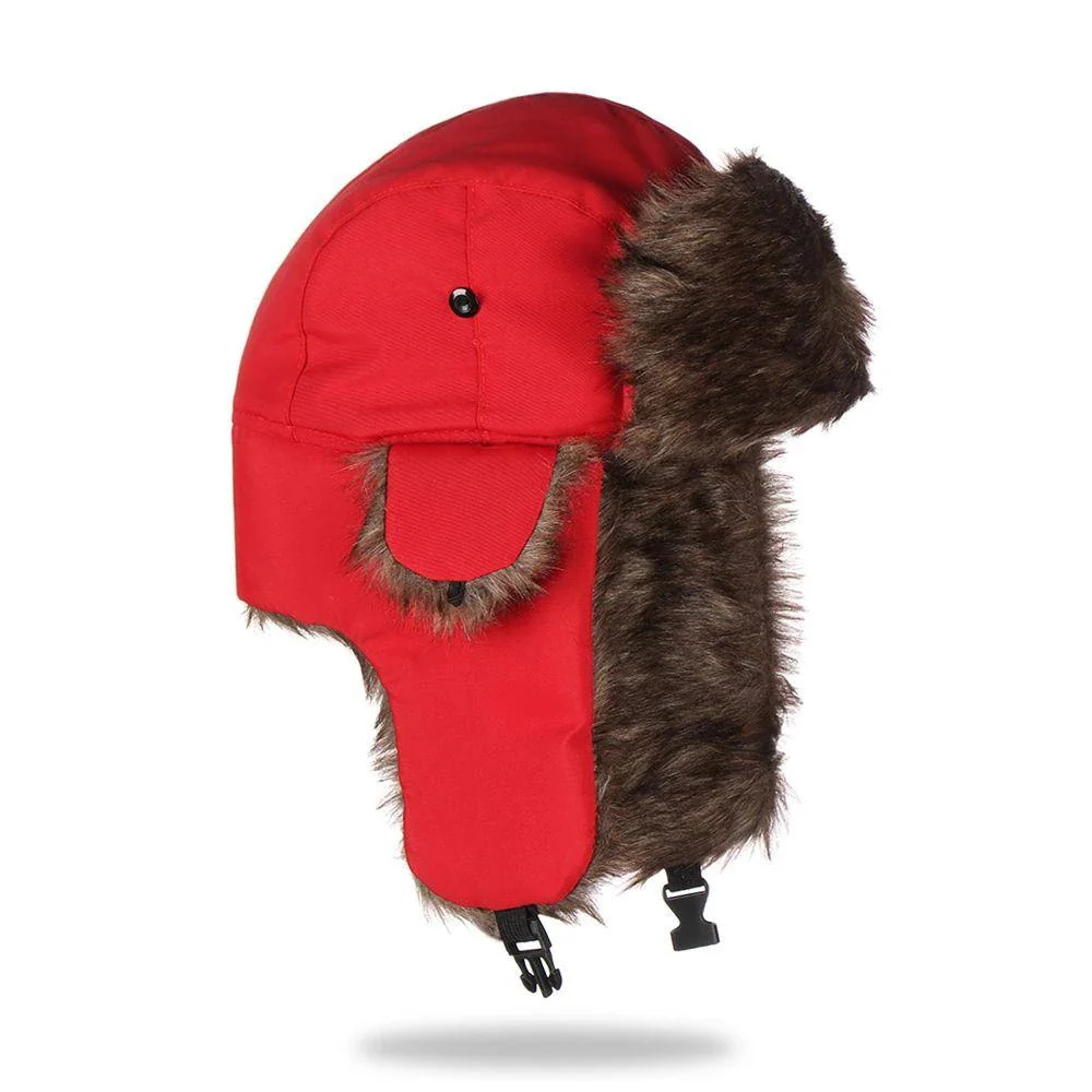Cozy Faux Fur Winter Earflap Aviator Ski Hat - Image 4