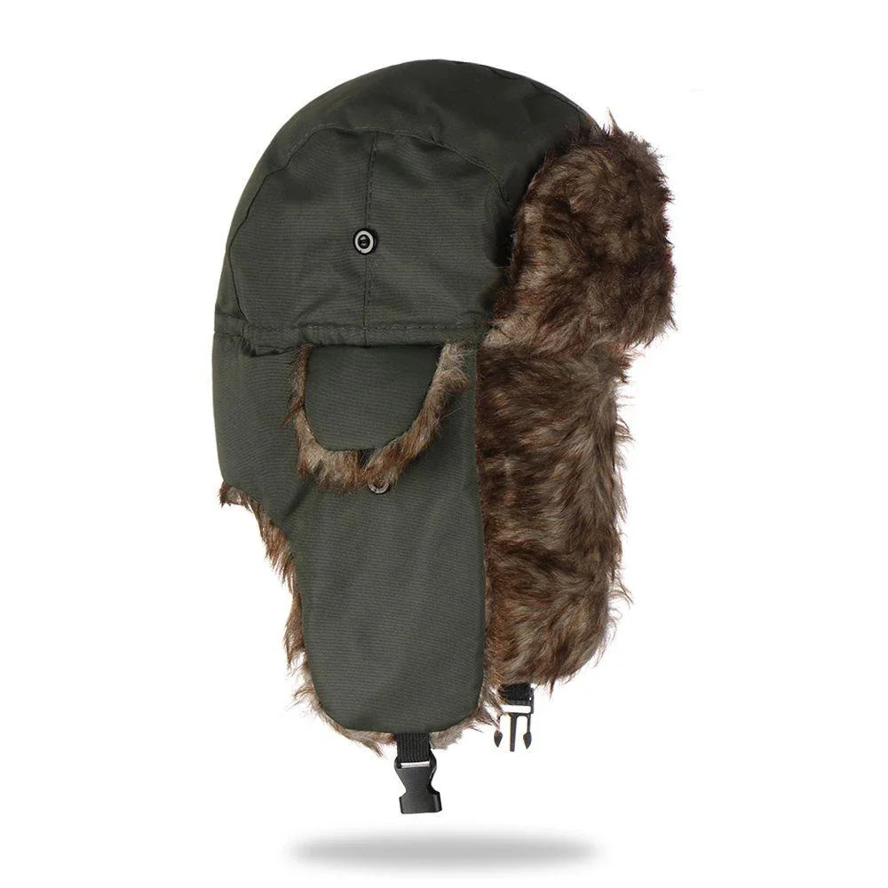 Cozy Faux Fur Winter Earflap Aviator Ski Hat - Image 6