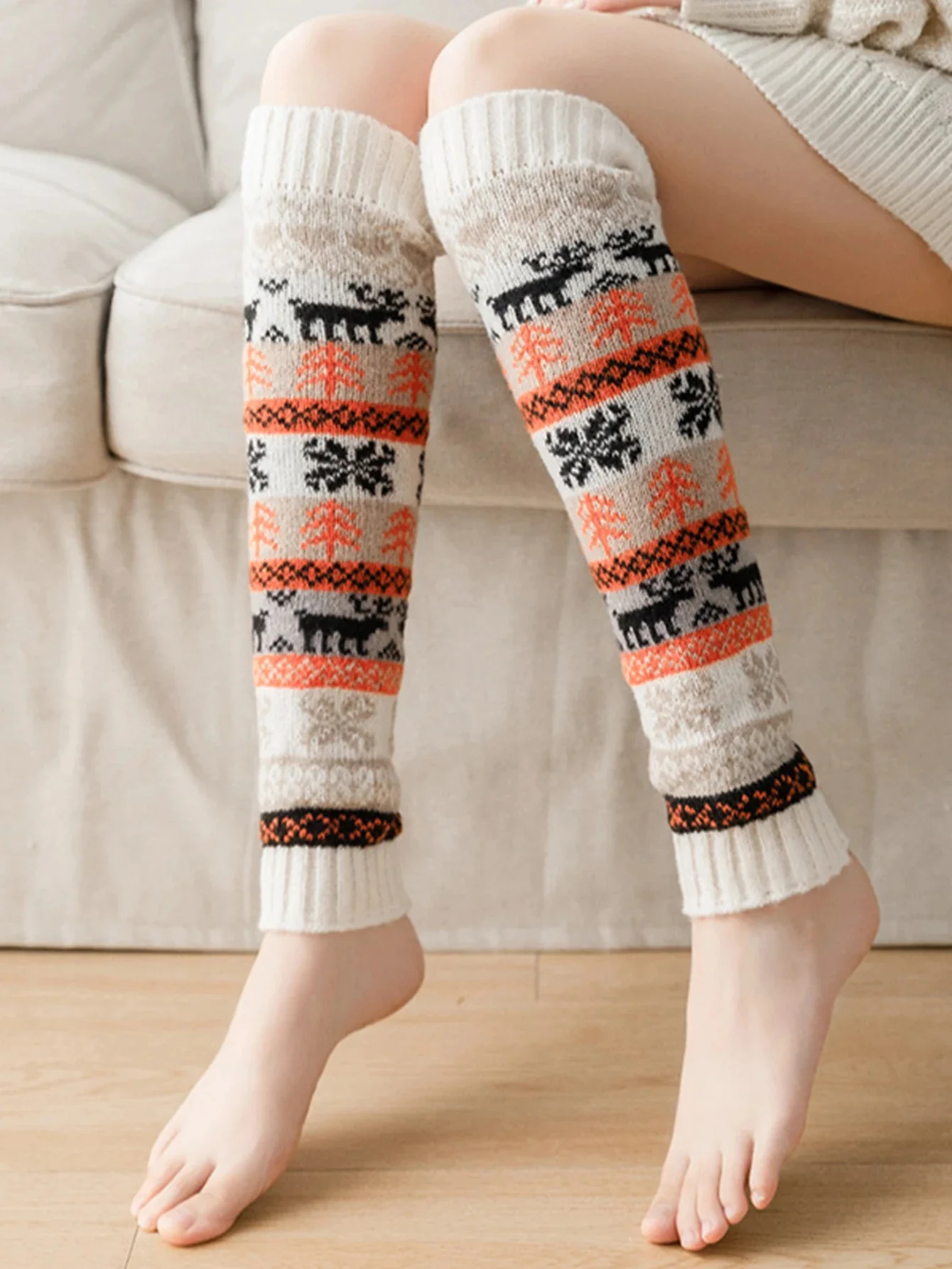 Cozy Knit Leg Warmer for Fall and Winter - Image 3