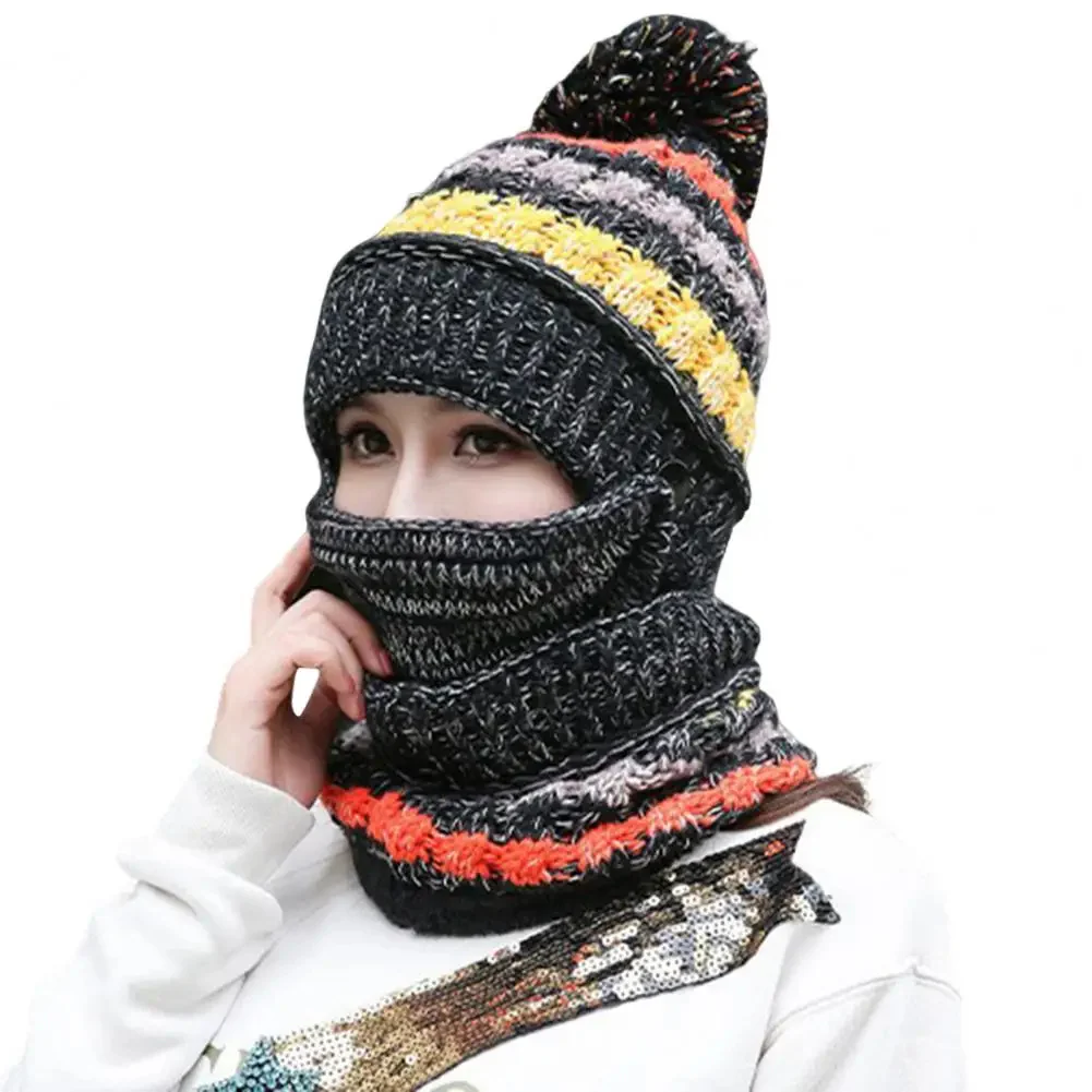 Cozy Knitted Hat Scarf Set with Velvet Lining - Image 6
