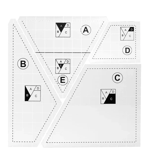Creative Quilting Cutting Template (4 pcs set) - Image 3