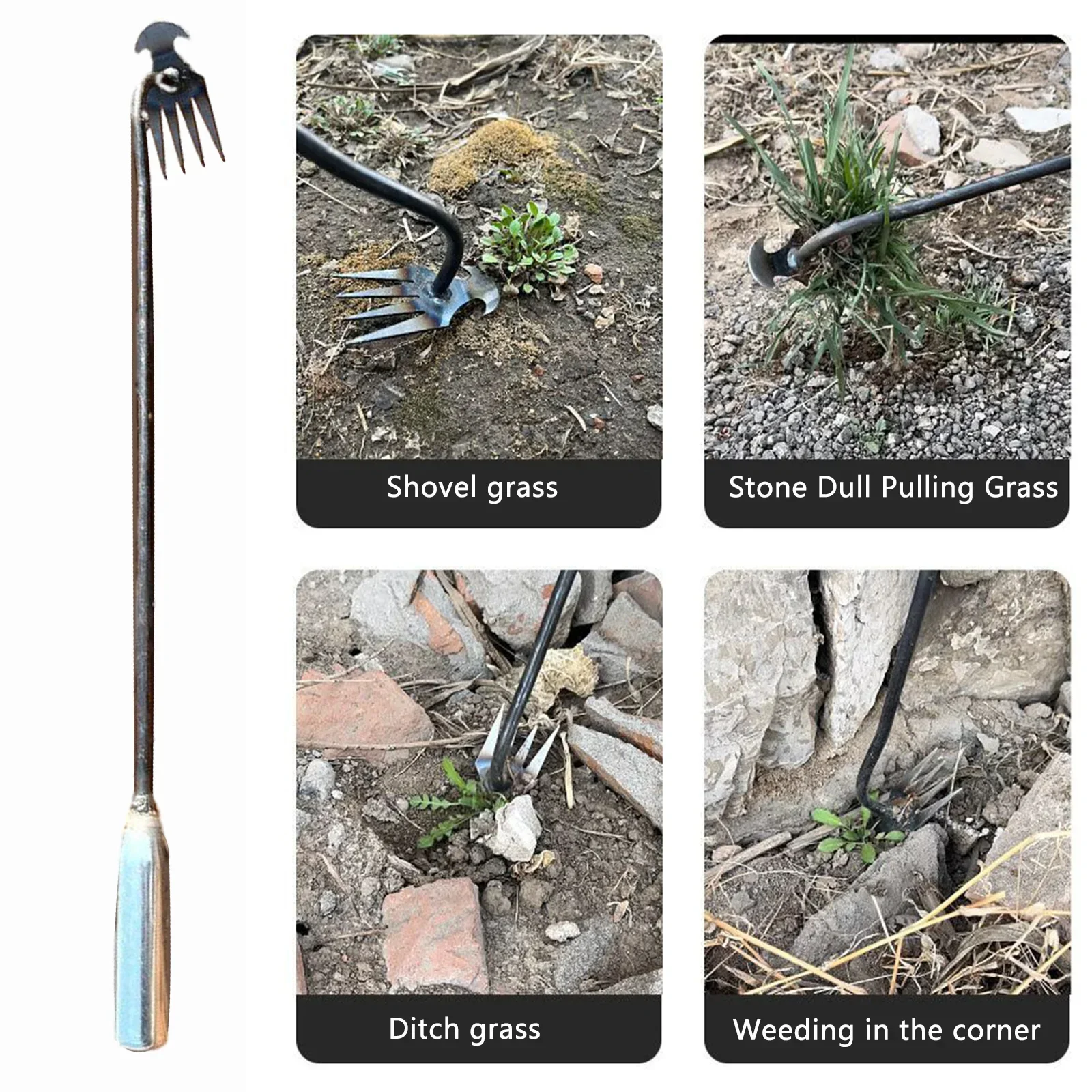 Crescent Weeder Tool with Long Handle - Image 2