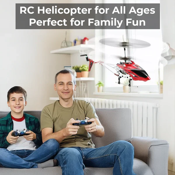 Crimson Unbreakable Mini RC Helicopter with Gyro - Image 4