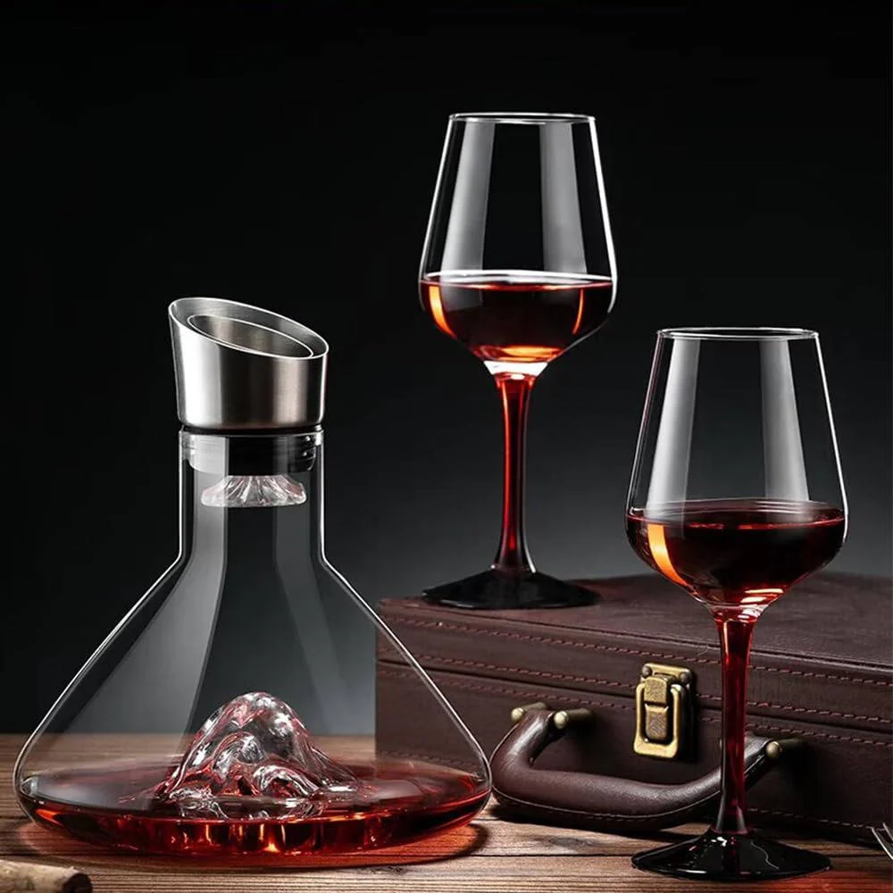 Crystal Glass Wine Decanter Aerator Carafe - Image 8