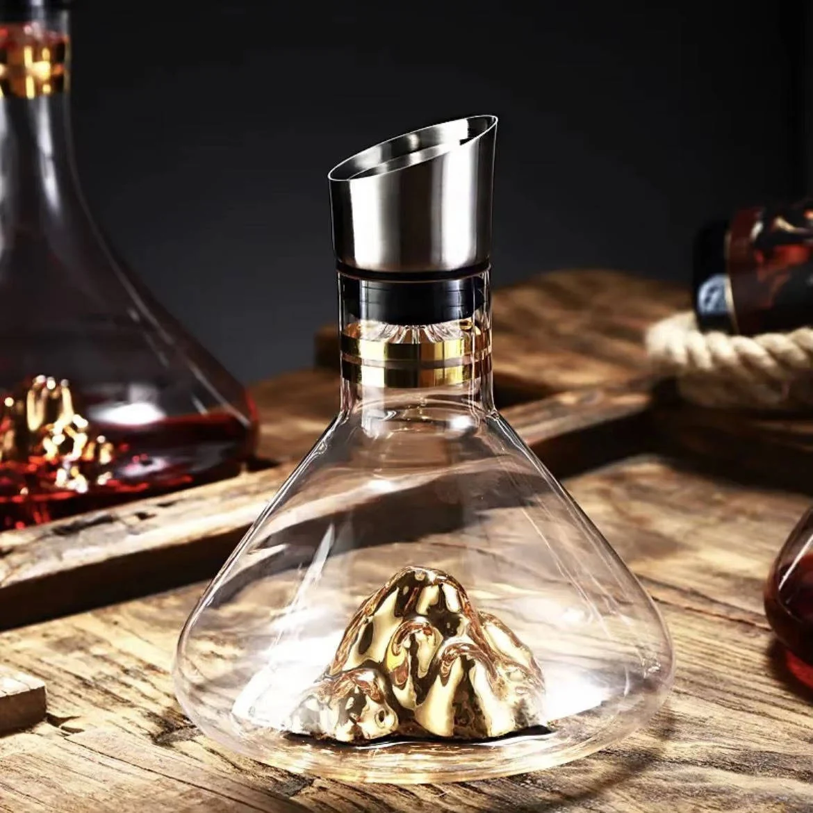 Crystal Glass Wine Decanter Aerator Carafe - Image 9