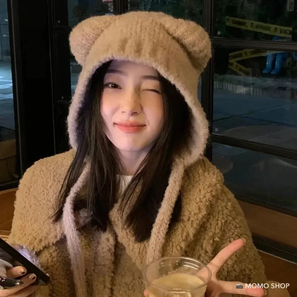 Cute Bear Ear Winter Hat - Image 3