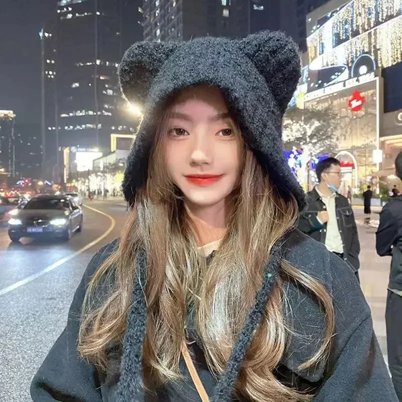 Cute Bear Ear Winter Hat - Image 4