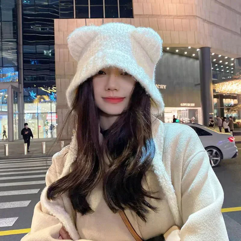 Cute Bear Ear Winter Hat - Image 8