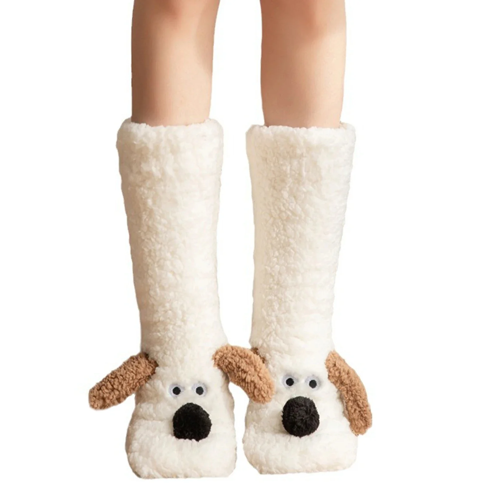 Cute Dog Fuzzy Socks Winter Leg Warmer - Image 9