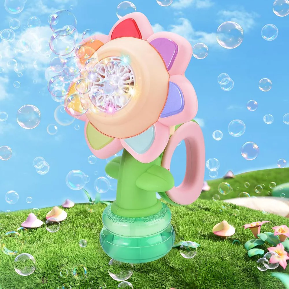 Dancing Sunflower LED Bubble Maker Toy - Image 2