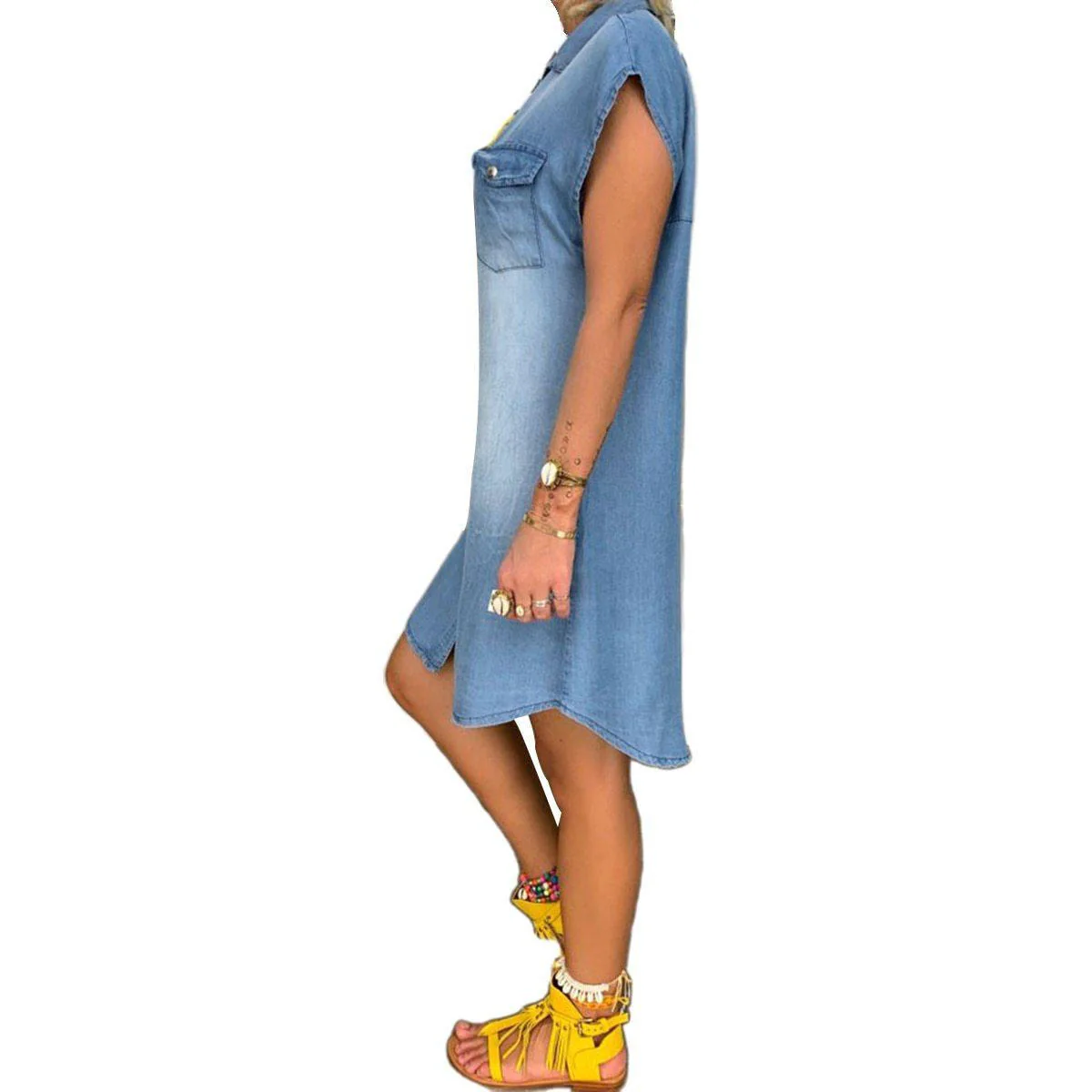 Denim Straight Dress - Image 2
