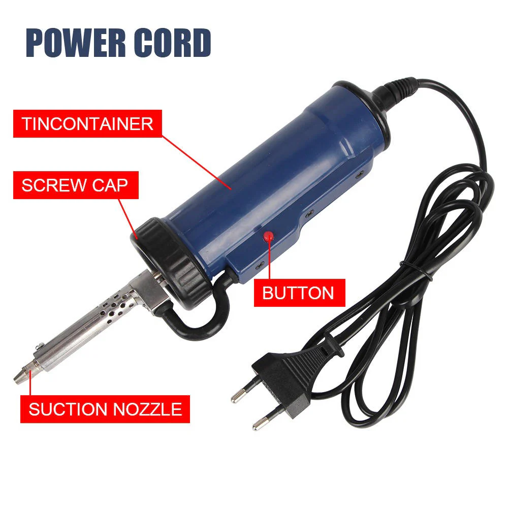 Desoldering Machine Tin Sucker Automatic Electric Solder With 3 Suction Nozzle - Image 4