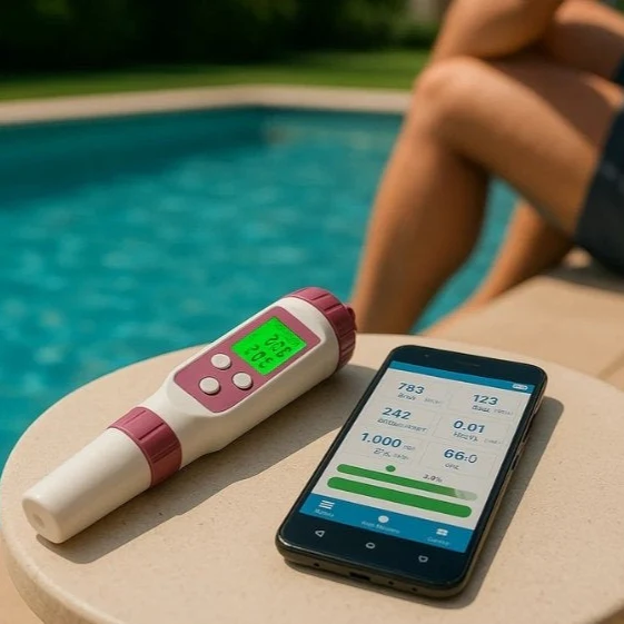 Digital pool tester - pH and chlorine measuring device for easy water analysis - Image 2