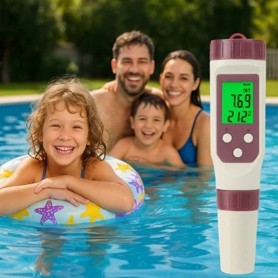 Digital pool tester - pH and chlorine measuring device for easy water analysis - Image 3