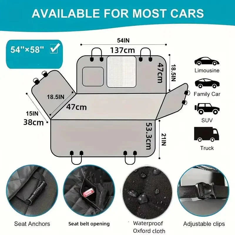 Dog Car Seat Protector Waterproof Scratch Resistant - Image 6