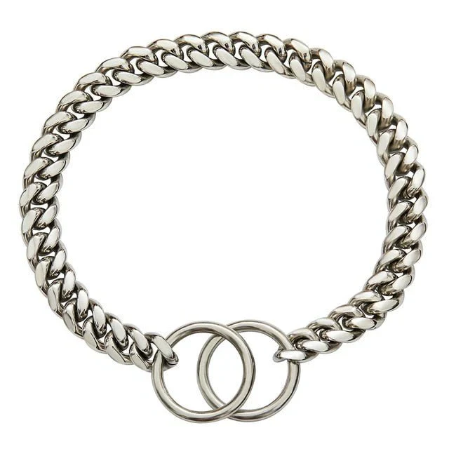 Dog Chain Collar, Black, Gold, Stainless Steel for Dogs Heavy Duty - Image 4