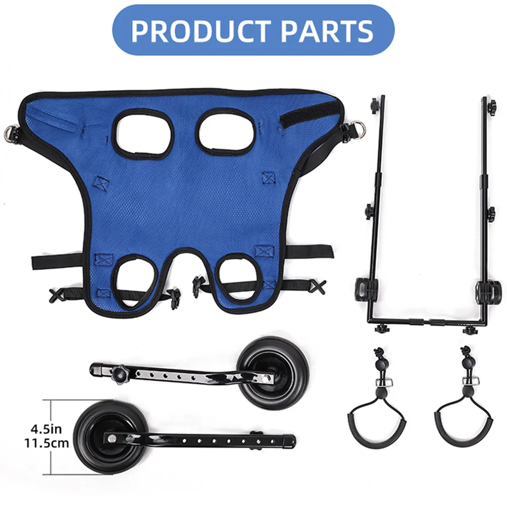 Dog Wheelchair Disability Dog Hind Legs Bracket Cat Dog Injured And Weak Rehabilitation Aid Car Adjustable Pet Walk Booster - Image 2