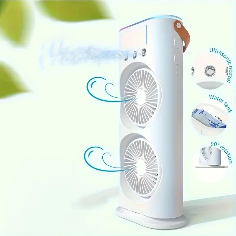 Double Head Portable Air Conditioner Fan - Image 3
