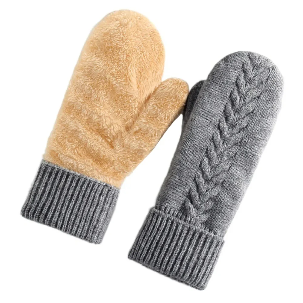 Double Layer Fleece Lined Winter Mittens - Image 7