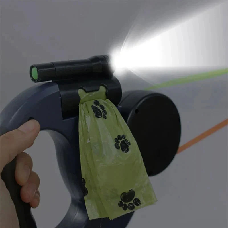 Dual Dog Leash with Flashlight & Waste Bag - Image 7