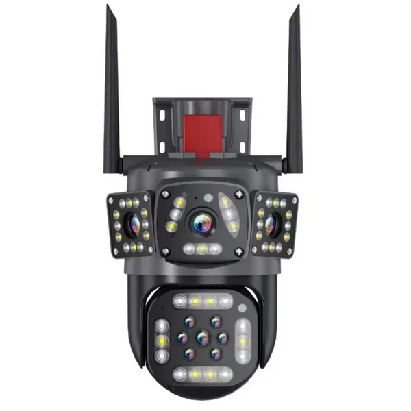 Dual Lens Outdoor Waterproof Wireless Wifi HD Triple Security Camera - Image 7