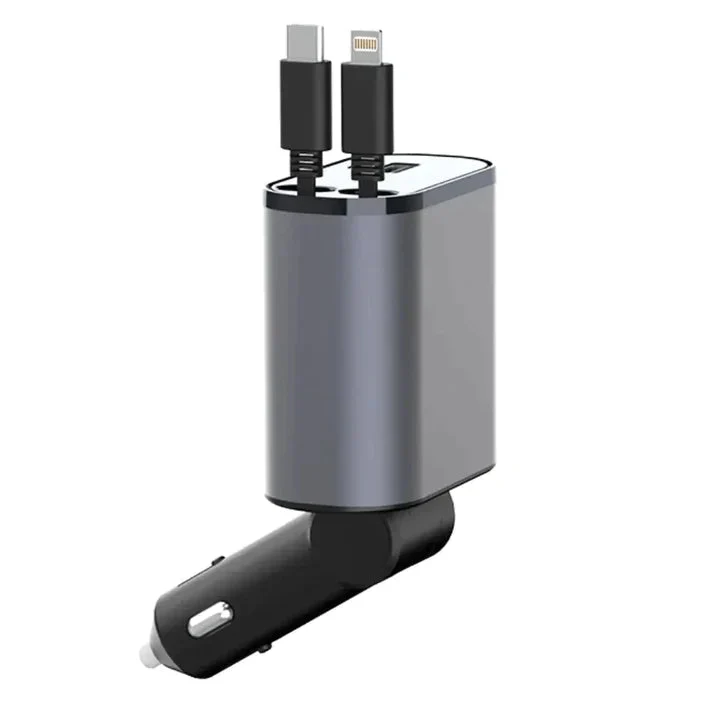 Dual Retractable Car Charger - Image 2