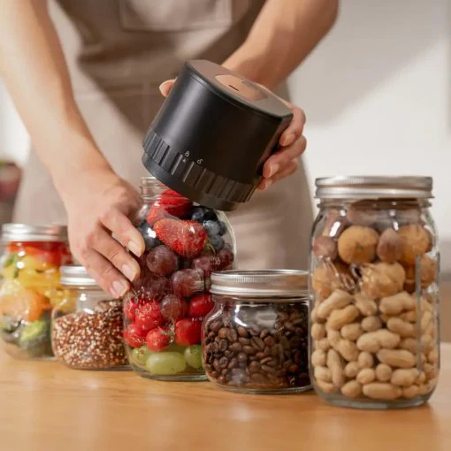 Electric Mason Jar Vacuum Sealer Kit | Cordless & Efficient Vacuum System for Mason Jars – Easy Food Preservation - Image 4