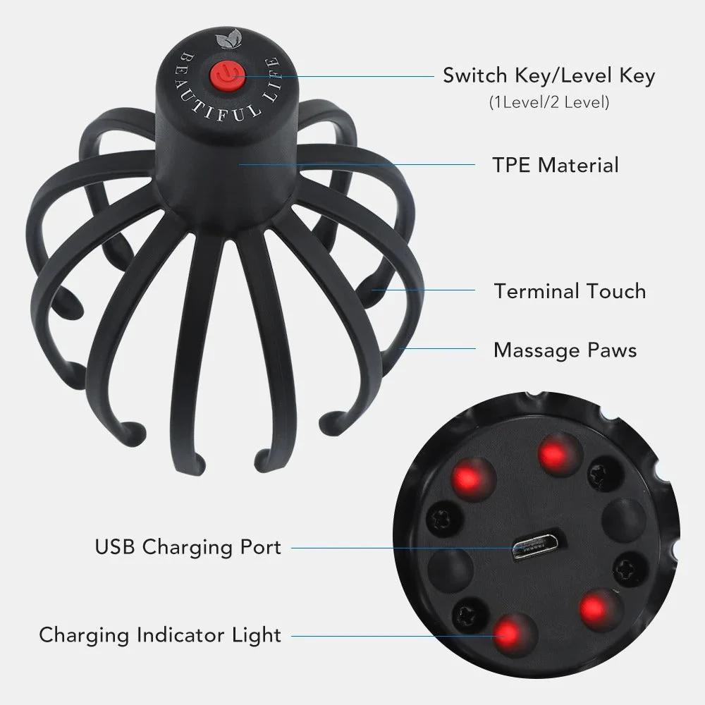 Electric Octopus Head Massager - Relaxing Scalp & Stress Relief Device - Image 5