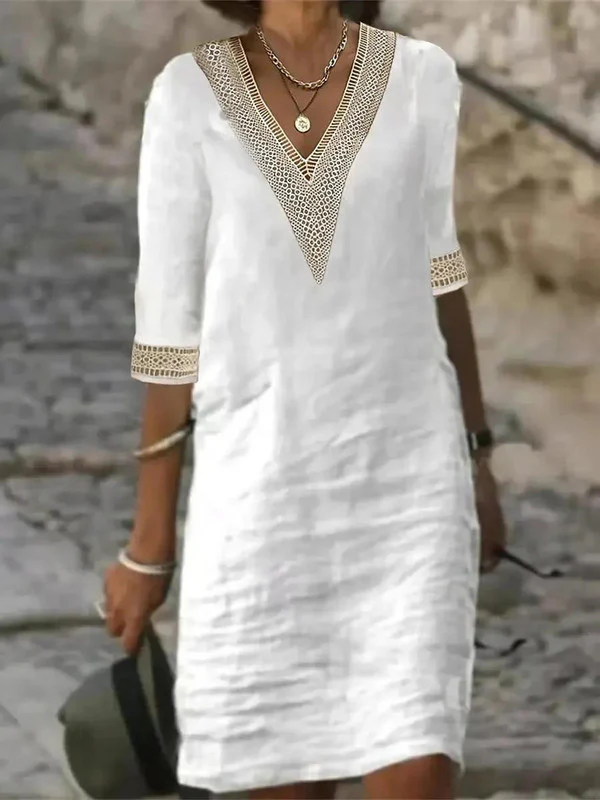 Elegant half-sleeve dress - Image 2