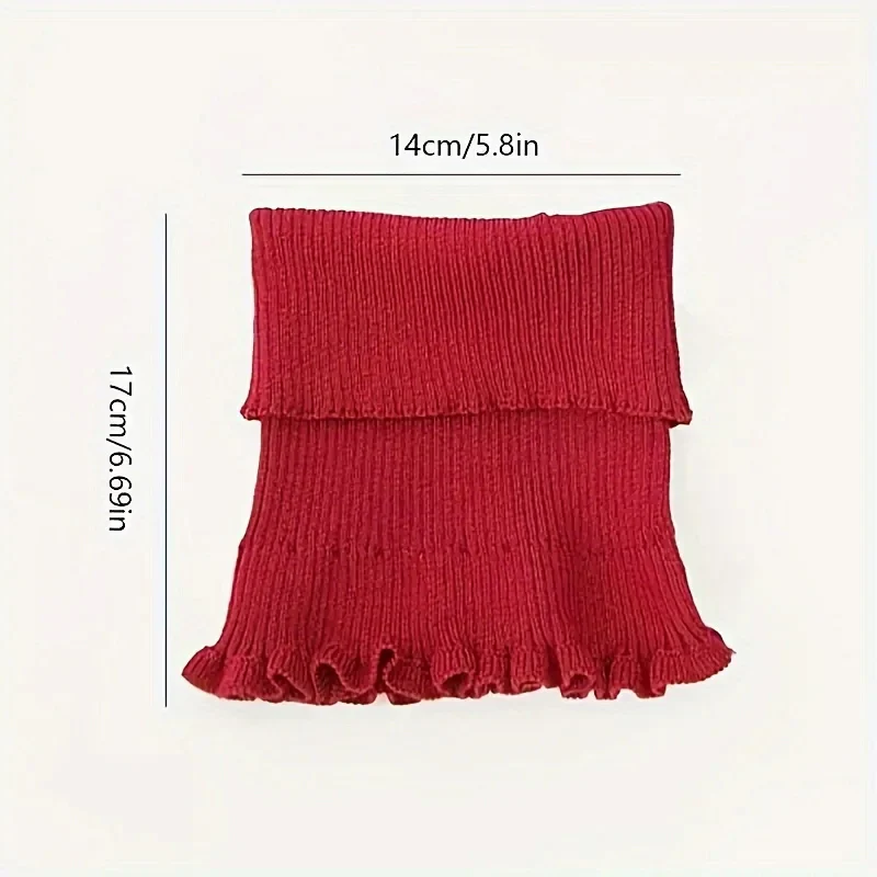 Elegant Knitted Turtleneck Neck Scarf for Women - Image 3