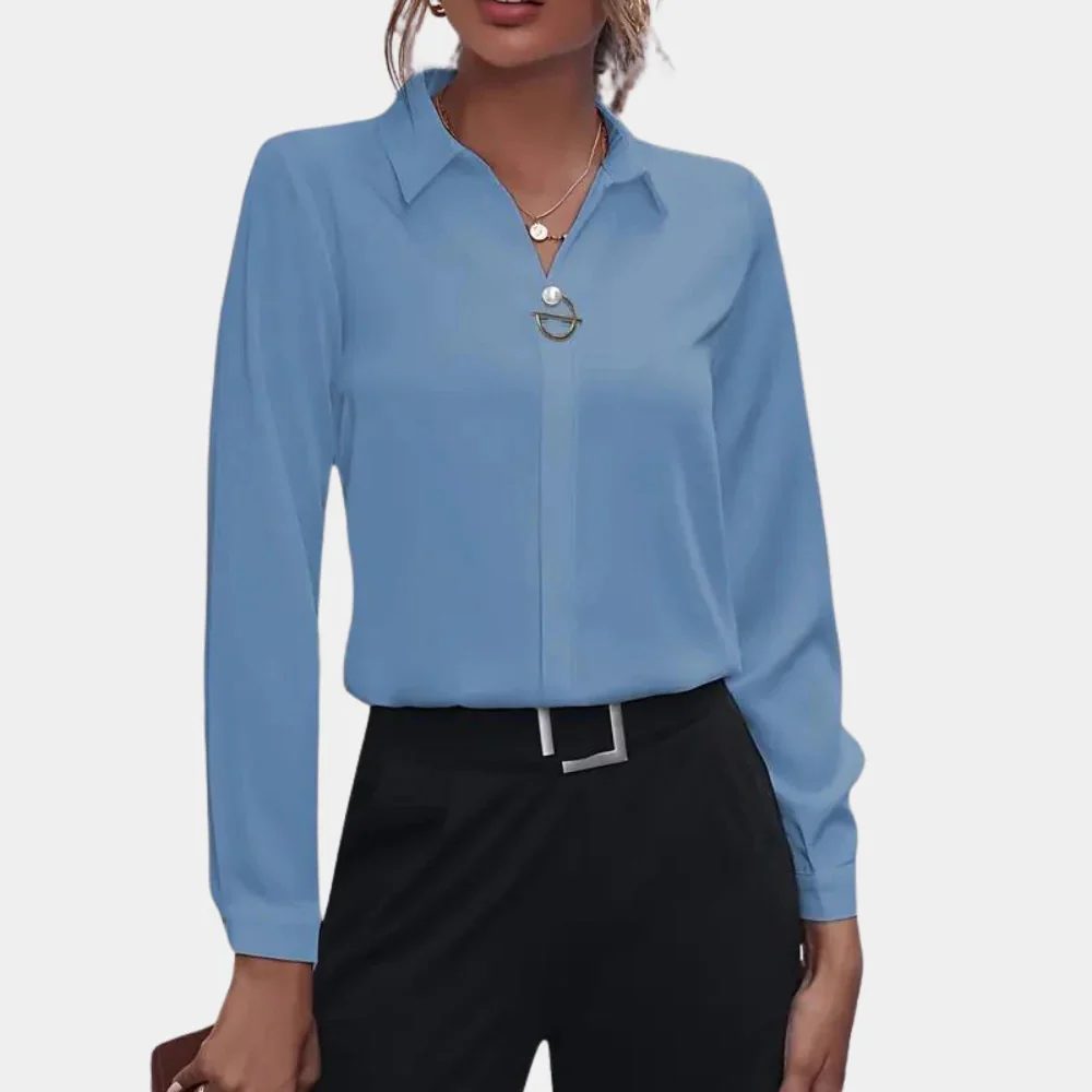 Elegant Plain Ladies Blouse - Image 4