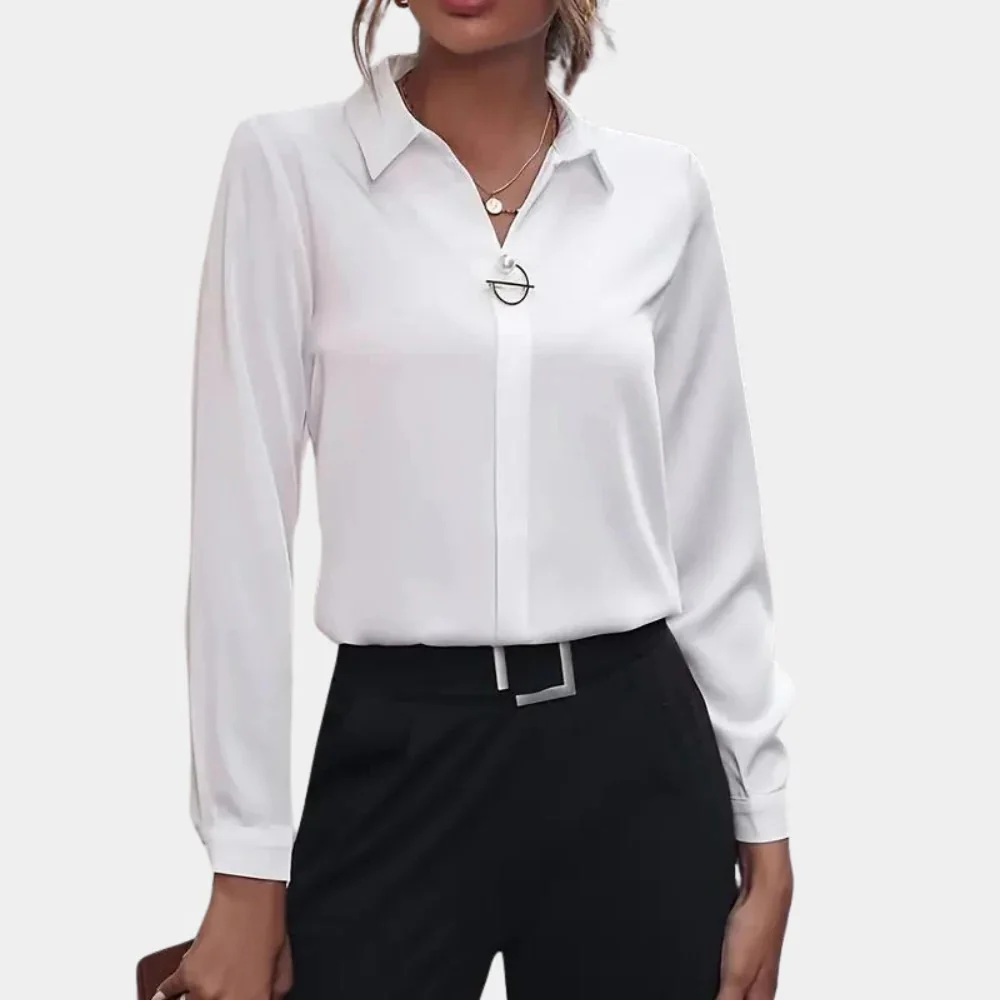 Elegant Plain Ladies Blouse - Image 5