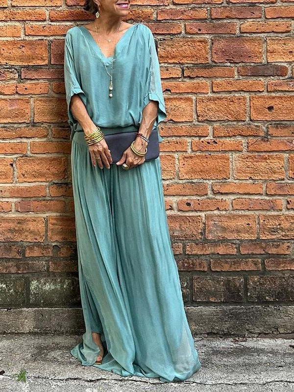 Elegant two-piece wide-leg chiffon pants - Image 13