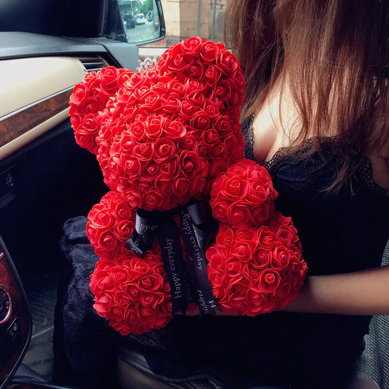 Eternal Love Rose Flower Valentine's Teddy Bear Gift 10" - Image 4