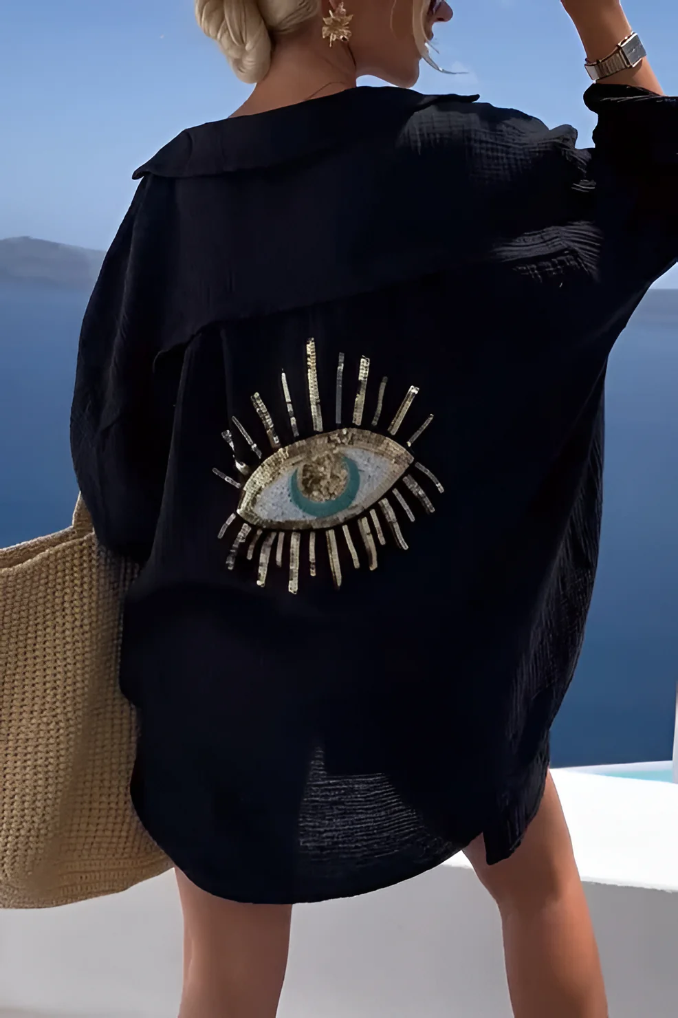 Evil Eye Shirt + Sequin Bead - Image 2