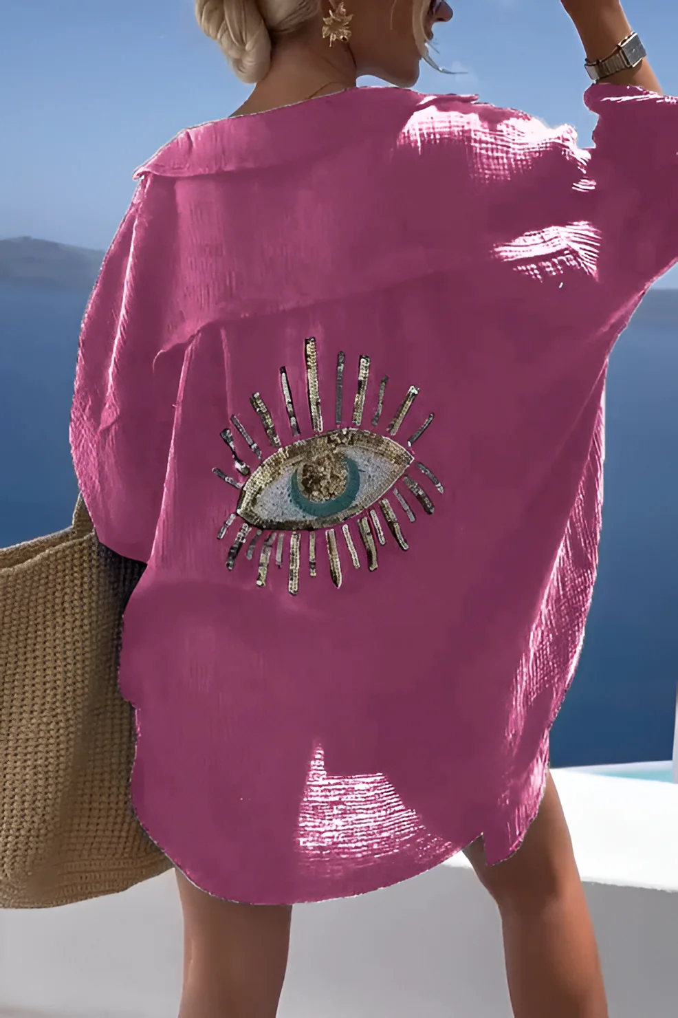 Evil Eye Shirt + Sequin Bead - Image 5