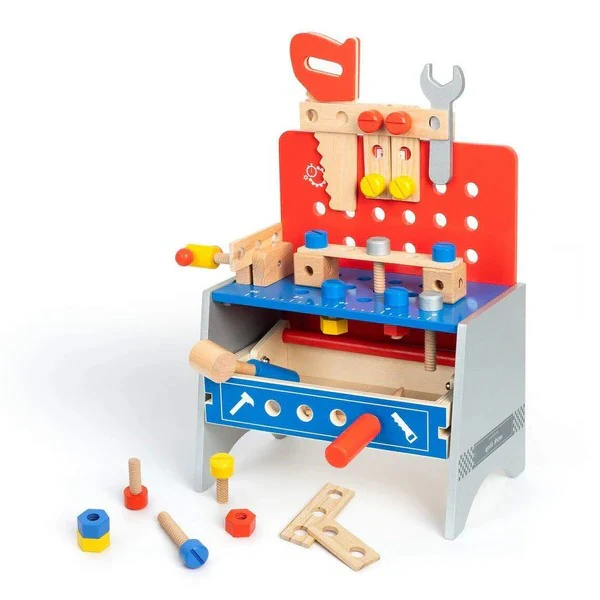 Exclusive Kids Pretend Play Realistic Work Tool Bench Toy - Image 2