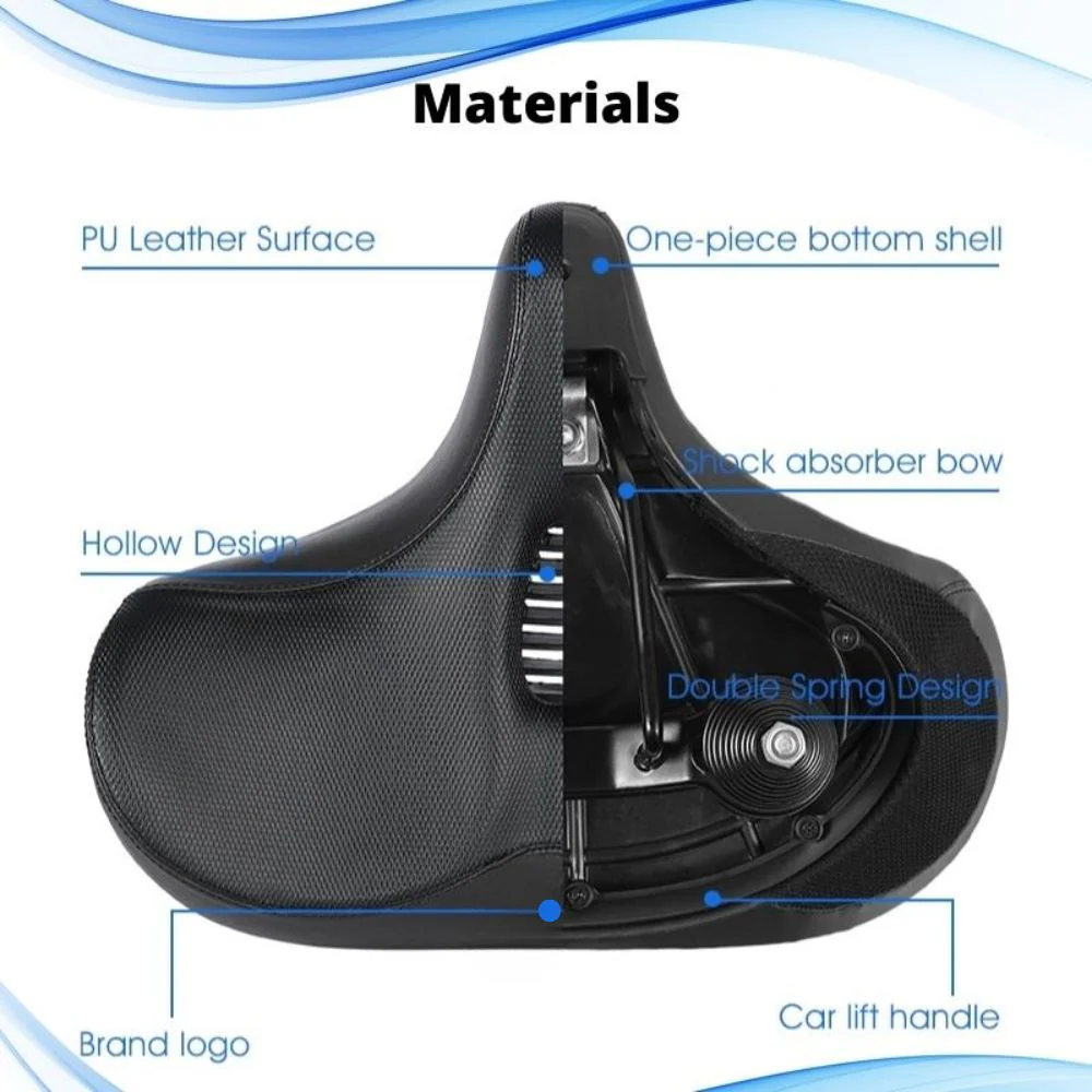 Extra Large Bike Seat With Comfortable Thick Foam and Waterproof - Image 10
