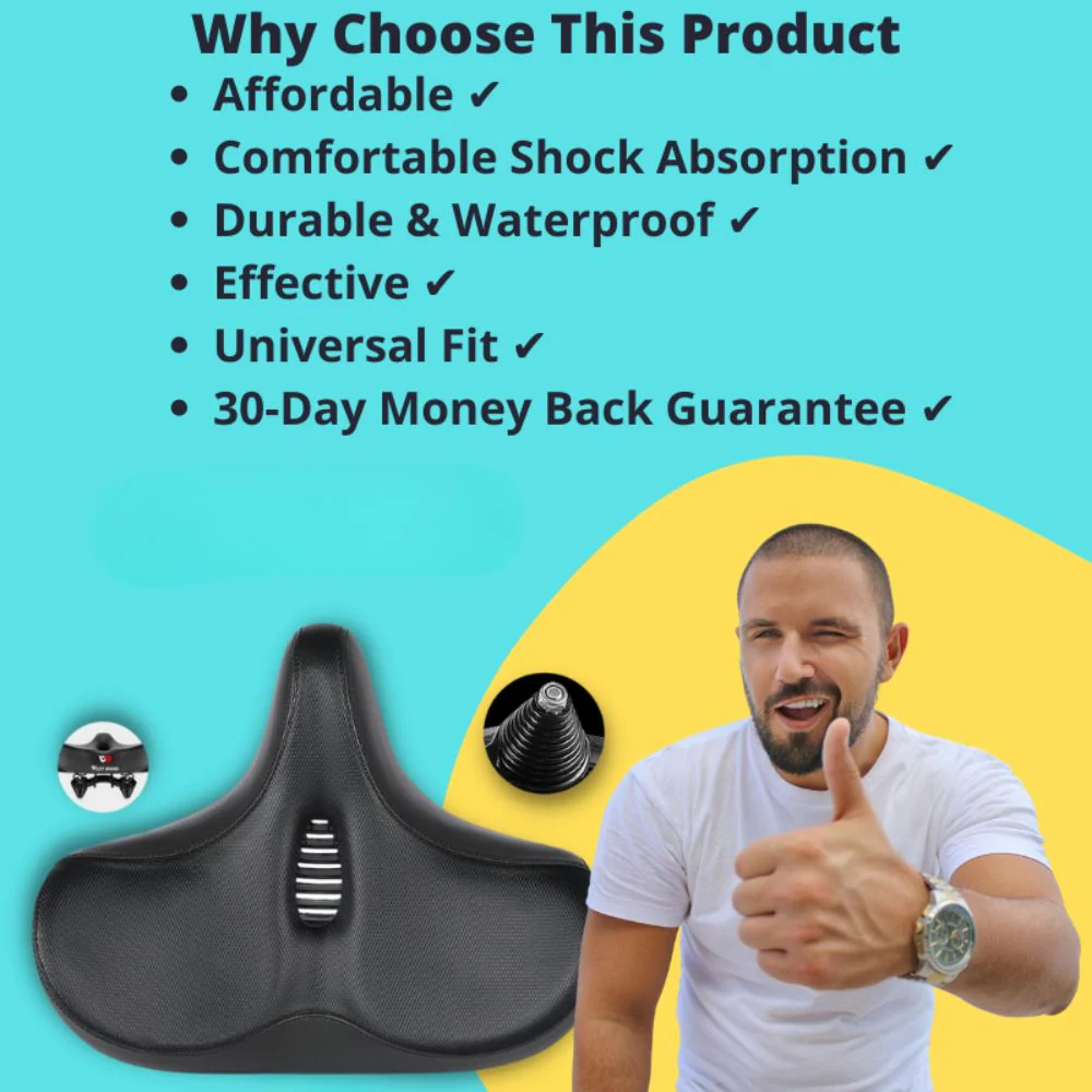 Extra Large Bike Seat With Comfortable Thick Foam and Waterproof - Image 11