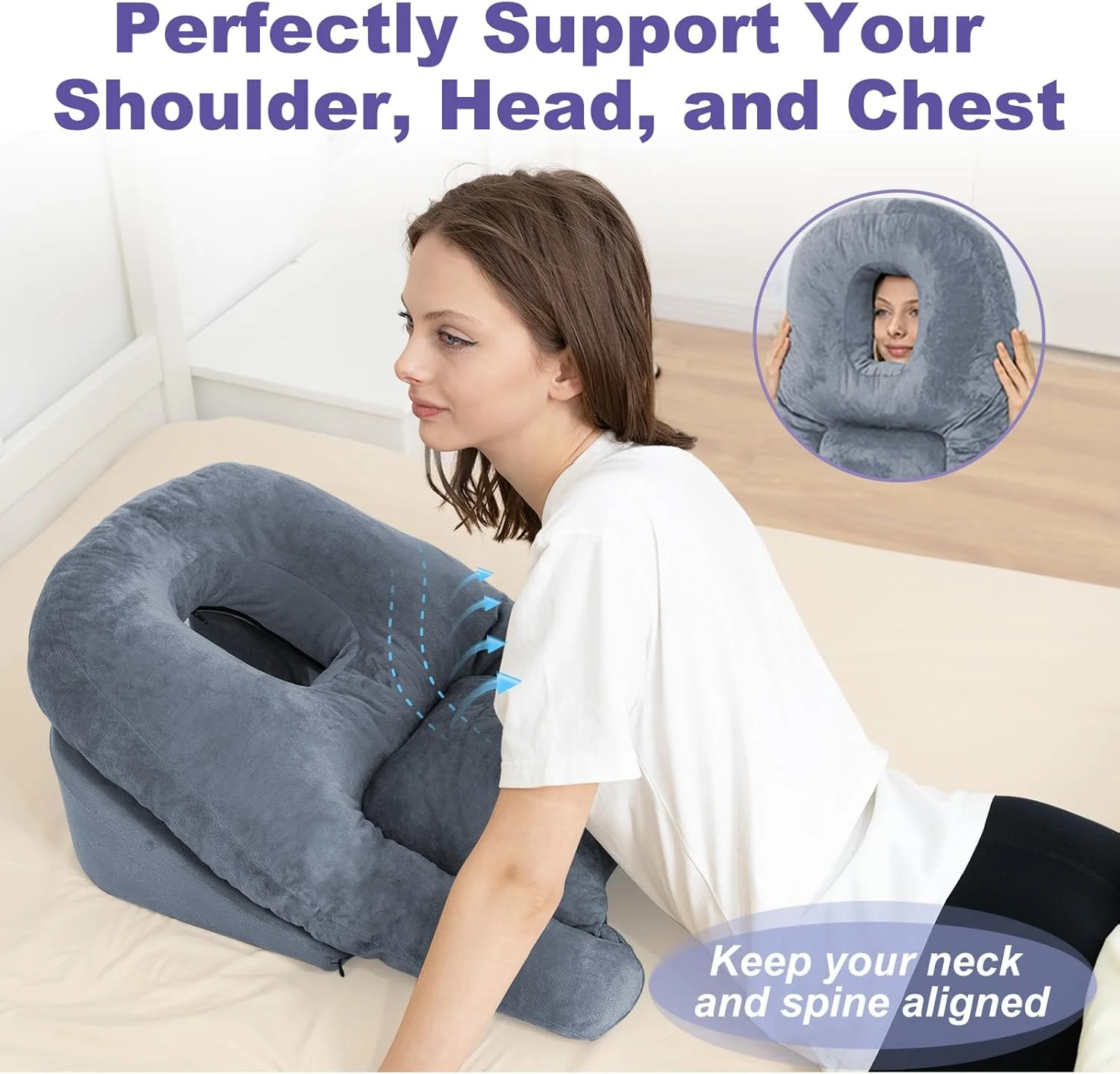 Face Down Pillow After Bbl Or Eye Surgery Stomach Sleeping Pillow - Image 7