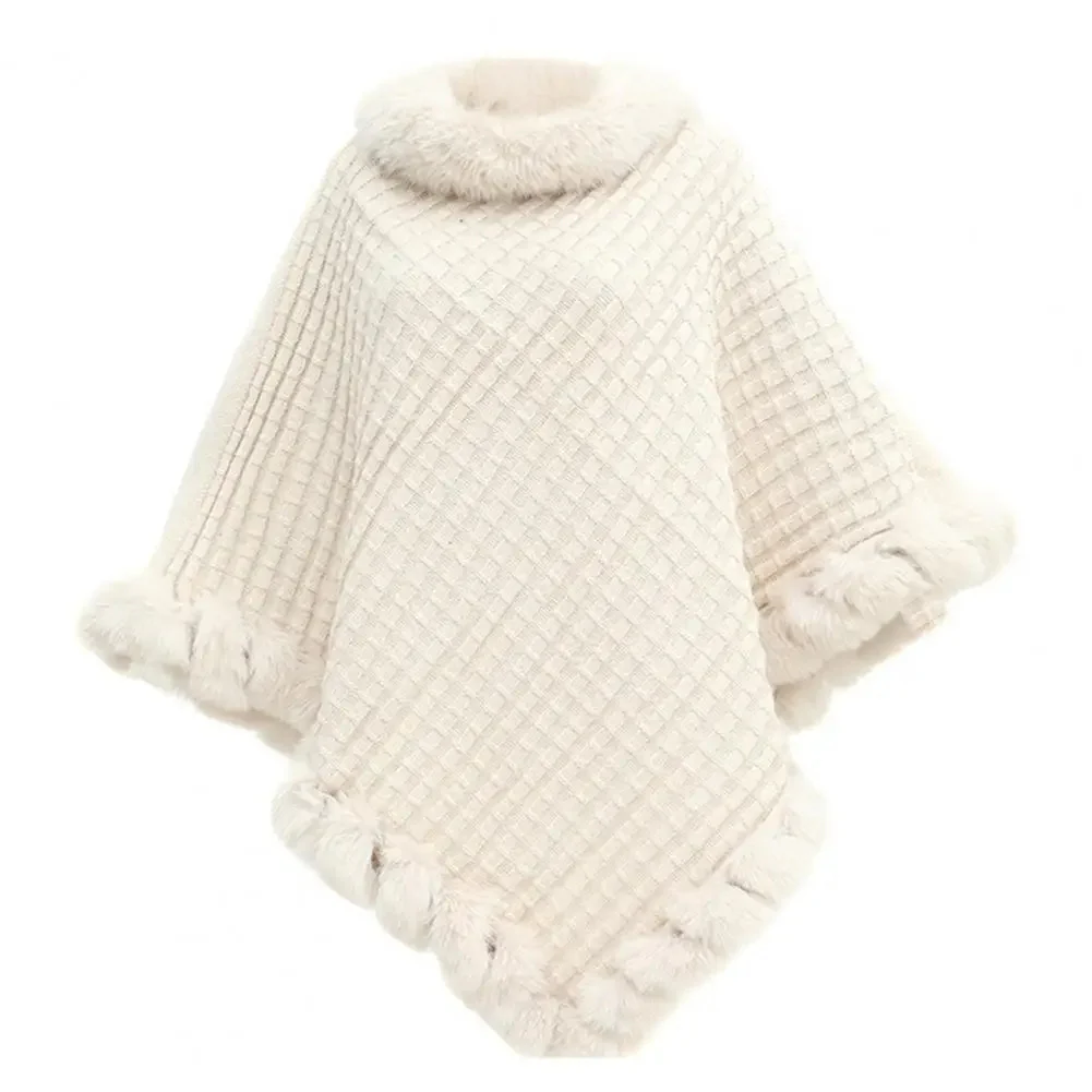 Faux Fur Shawl Cloak for Women - Image 5