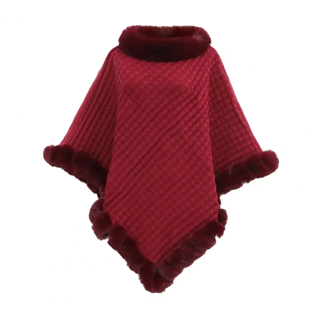 Faux Fur Shawl Cloak for Women - Image 9