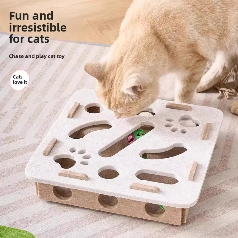 Felt Interactive Cat Puzzle Toy Box - Image 3