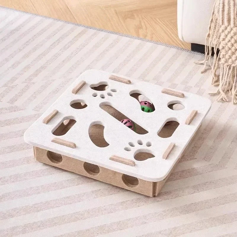 Felt Interactive Cat Puzzle Toy Box - Image 7